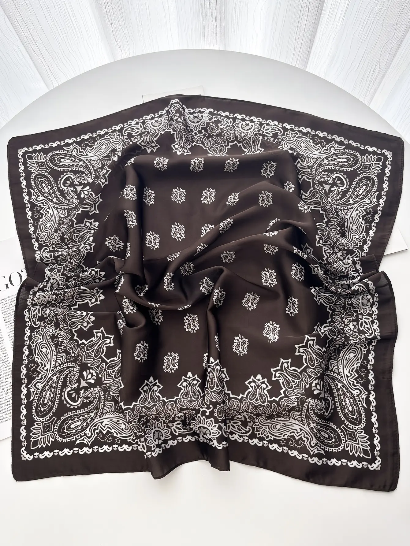 Fashion Print Silk Hairbands Scarf Women 2025 Spring New Elagant Floral Bandana Neck Kerchief Head Bands Foulard Female Scarfs