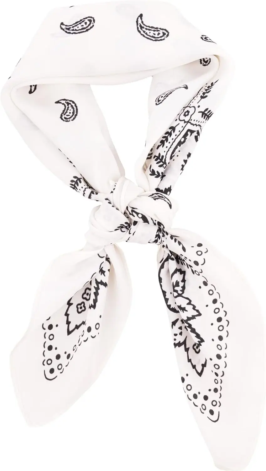 27.5” Satin Fashion Scarf - Silk Like Medium Sqaure Neckerchief Scarf | Silky Head Scarf Bandanas Lightweight