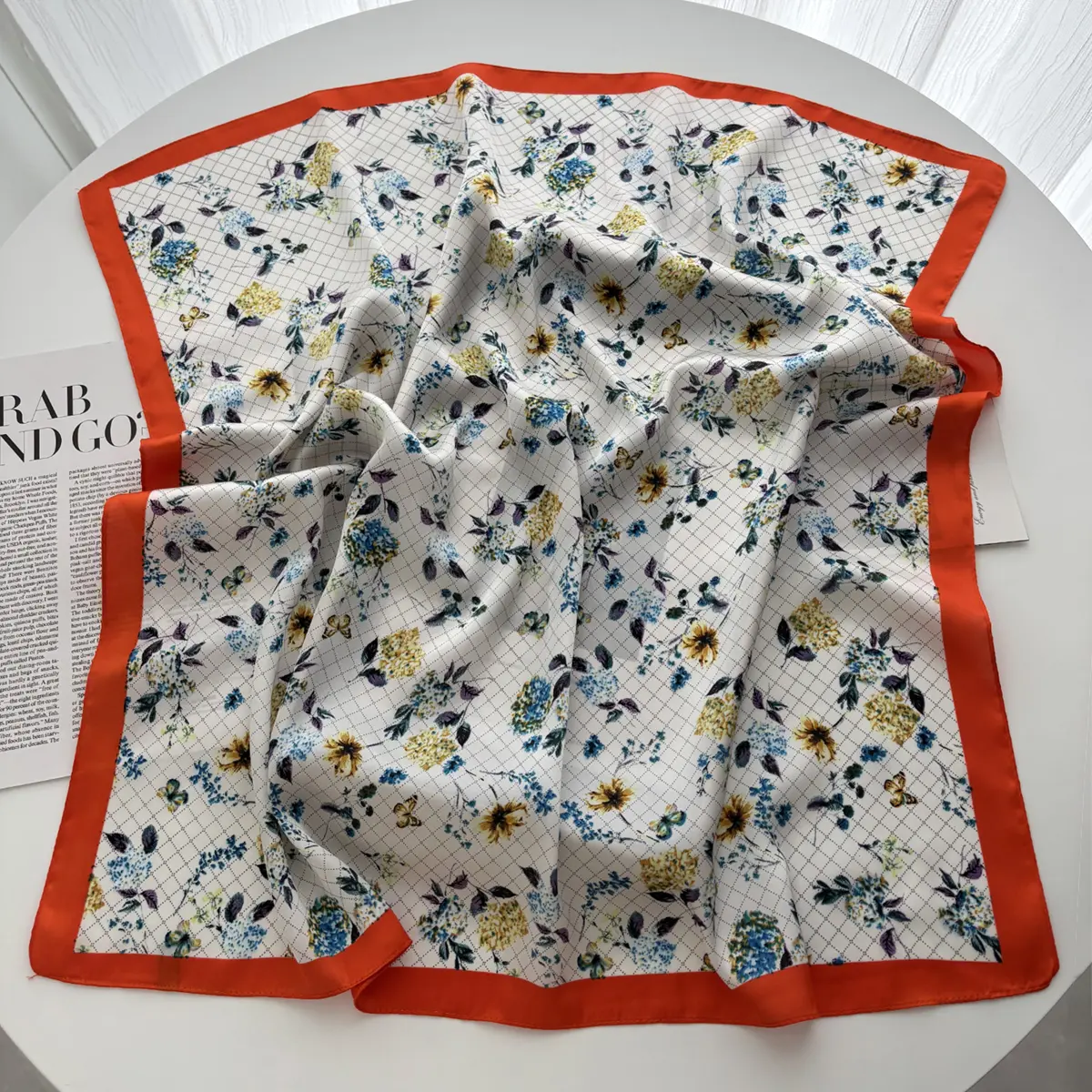 2025 Satin Shawl Print Headscarf Hair Wrap Neckerchief Female Square Scarf For Women Headband Foulard Hijab Bandana