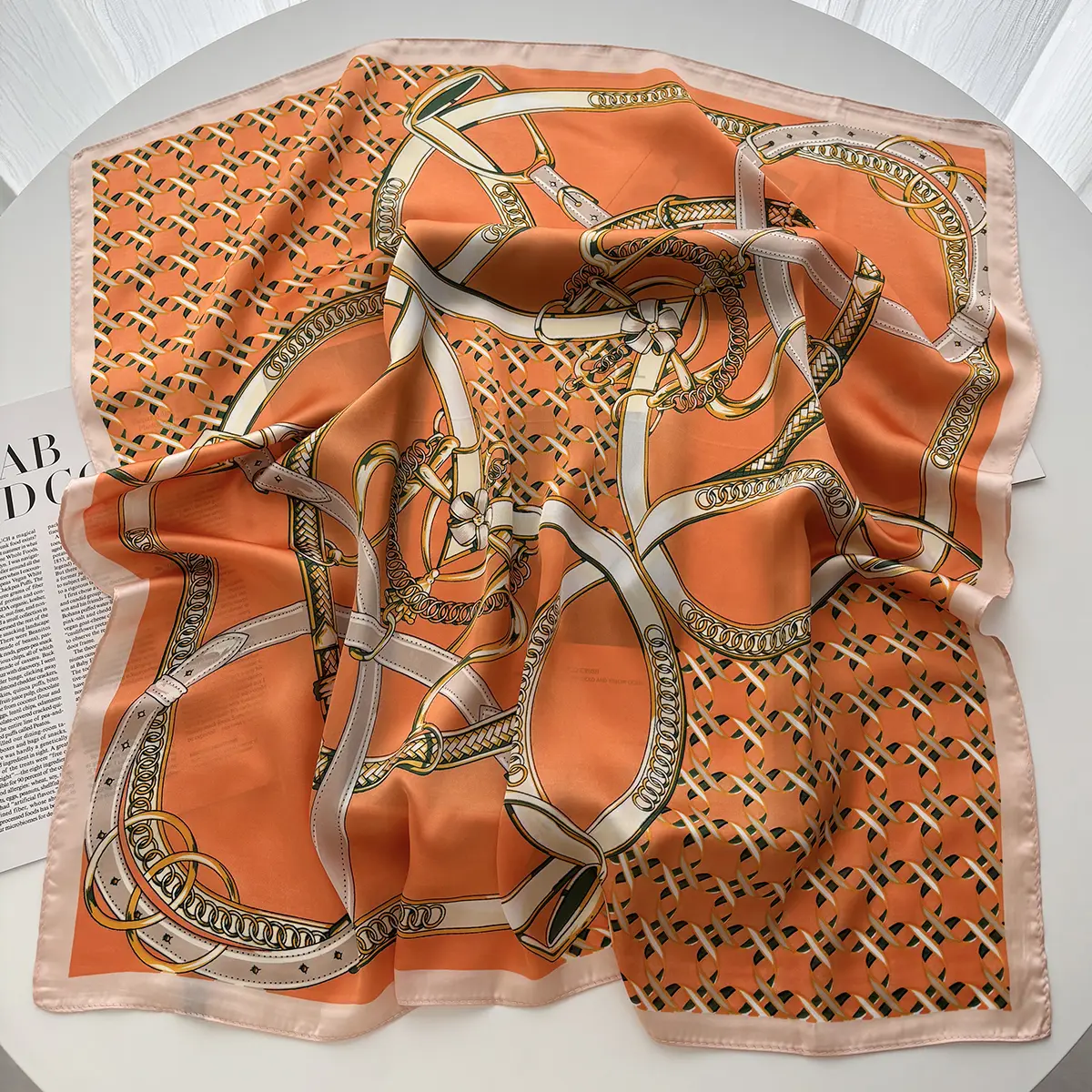 2025 Satin Shawl Print Headscarf Hair Wrap Neckerchief Female Square Scarf For Women Headband Foulard Hijab Bandana