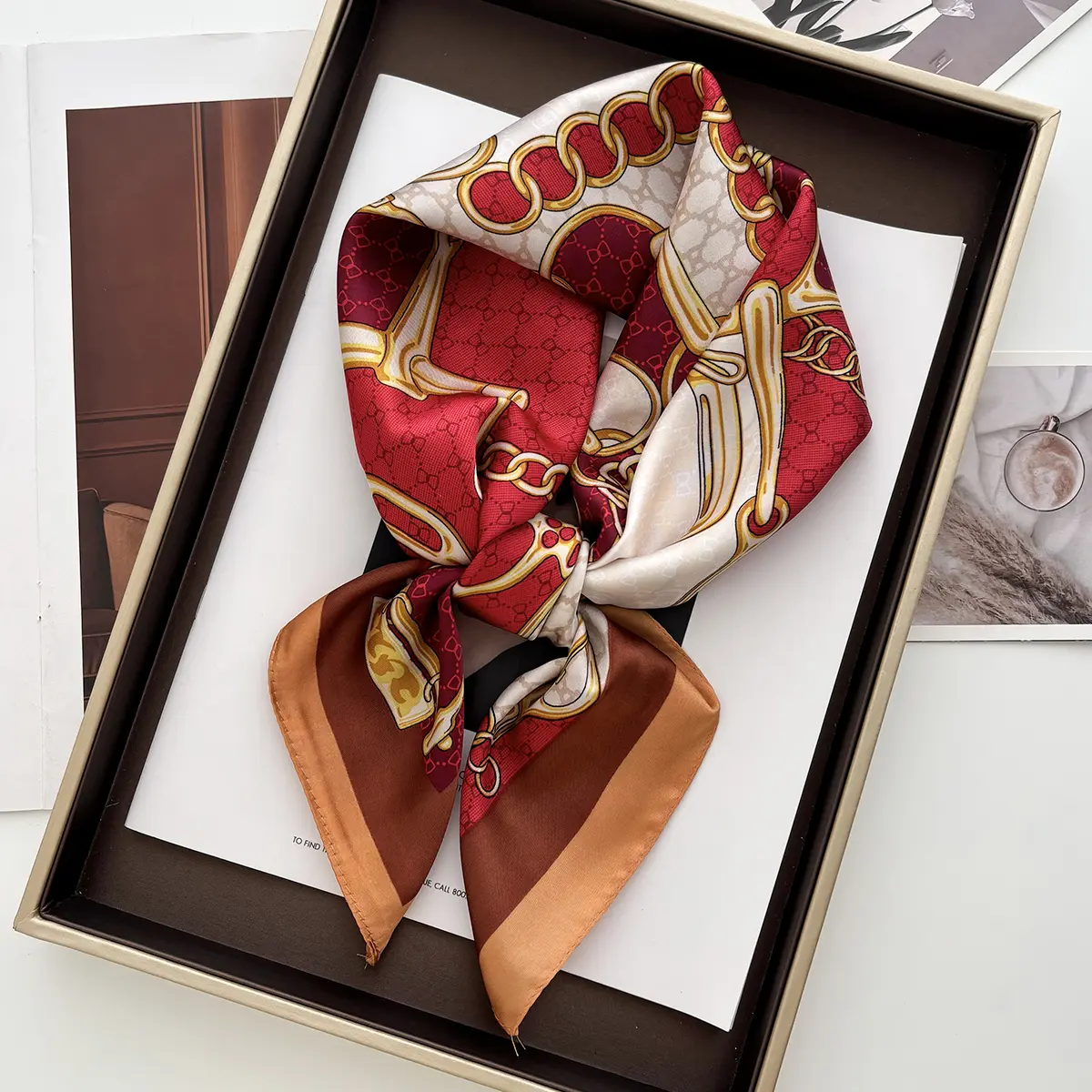 2025 Satin Shawl Print Headscarf Hair Wrap Neckerchief Female Square Scarf For Women Headband Foulard Hijab Bandana