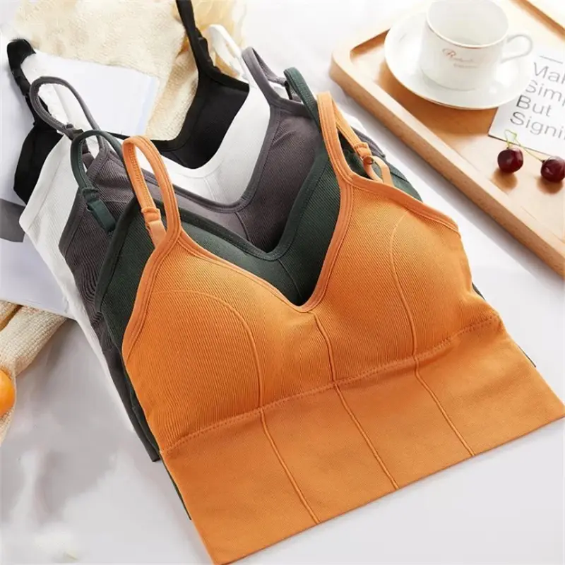 Women's Tube top Beauty Back Top Seamless Sports bra women's underwear sexy bralette Push-up bras crop топ женский