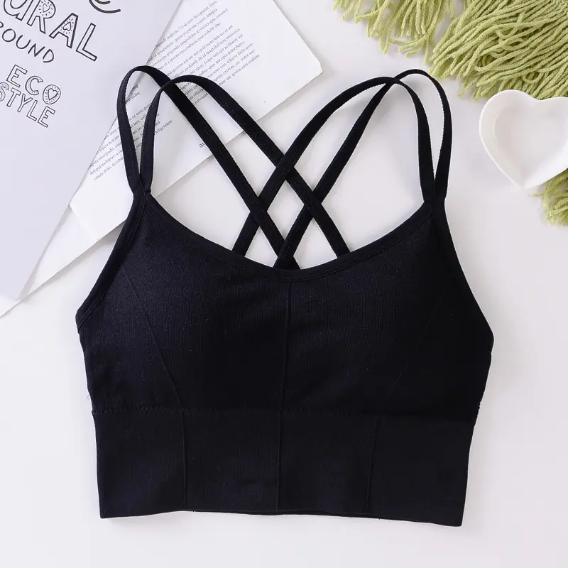 Breathable Sports Bra Anti-sweat Fitness Top Seamless Yoga Bra Shockproof Crop Top Women Push up Sport Bra Gym Workout Top