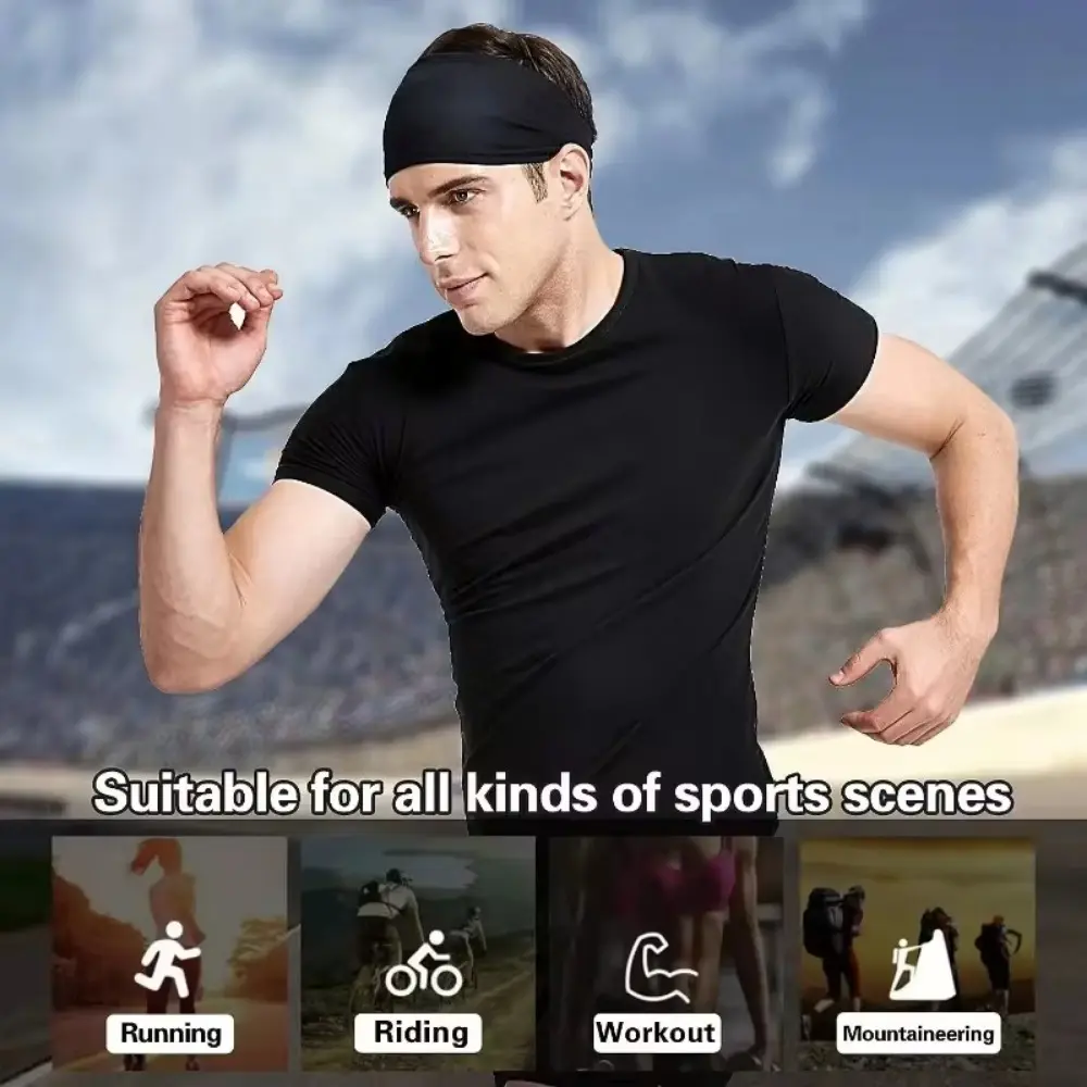 1/2pc Outdoor Sport Sweat proof Headband Men Women Sports Quick-dry Hair Bands Breathable Sweat absorbing Running Yoga Headwrap