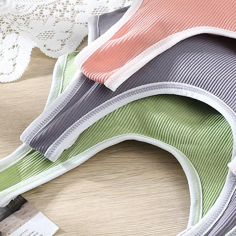 Beautiful Back Women Sports No Steel Ring Bras Student Tube Top Vest Yoga Fitness Running Underwear Plus Size Wrapped Chest