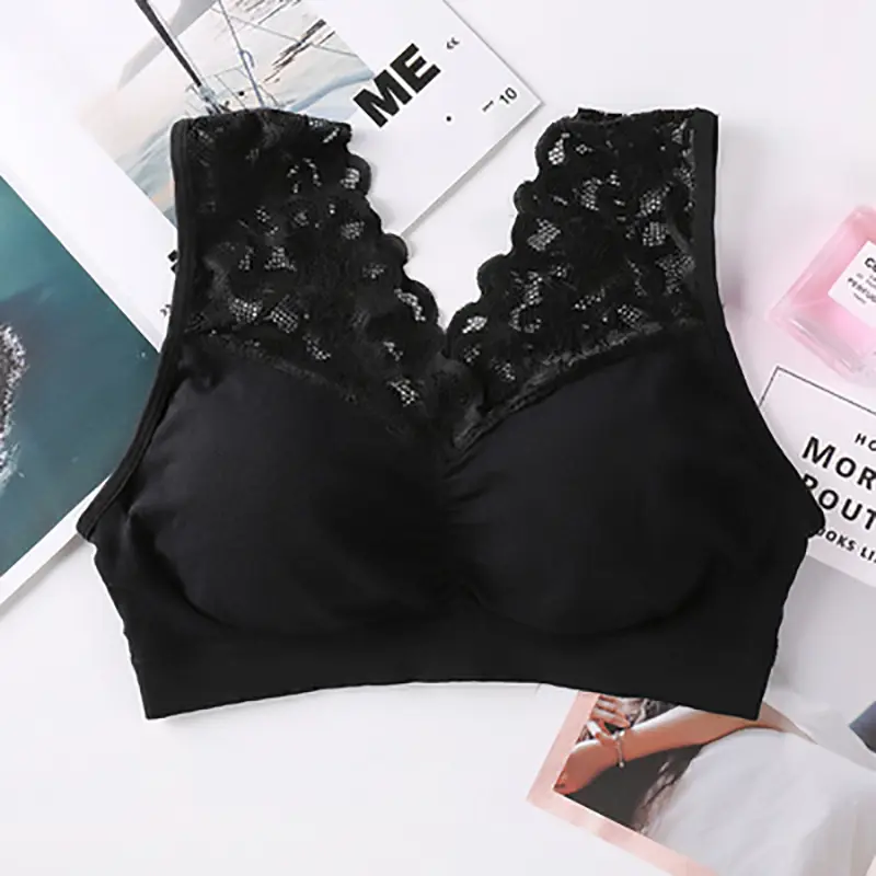 Yoga Bra Seamless Sexy Lace Wireless Beauty Back Push Up Bra Cozy Chest tube Top Sports Fitness Vest bralette Bra