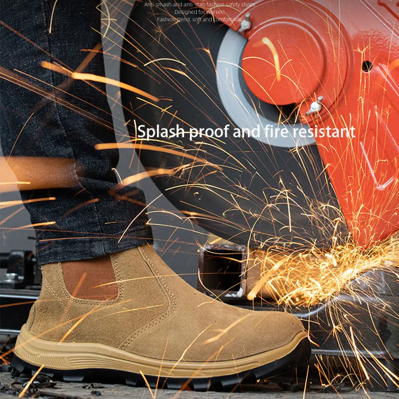 Work Boots Men Indestructible Safety Shoes With Steel Toe Cap Puncture-Proof Male Working Boots Security Protective Sneakers