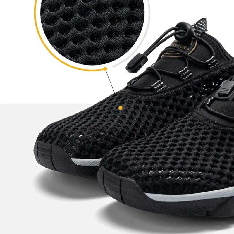 Oulylan Men's Outdoor Hiking Shoes Breathable Water Shoes Beach Shoes Anti Slip Soft Sole Summer Mesh Wading Shoes