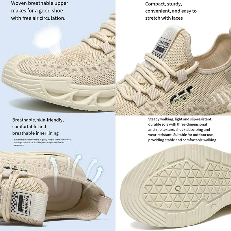 Classic Running Sneaker Men Comfortable Breathable Anti Slip Abrasion Resistant Soft Sole Lightweight Outdoor Casual Sport Shoes