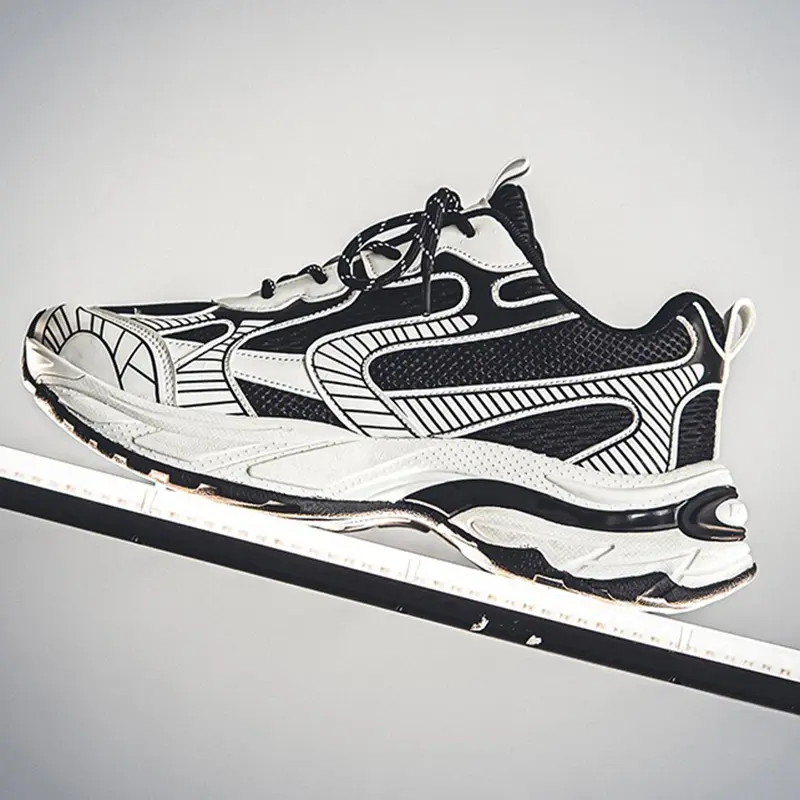 2024 New Men Sneakers Mesh Breathable Outdoor Running Shoes Fashion Casual Shoes Lightweight Comfortable Male Sport Shoes