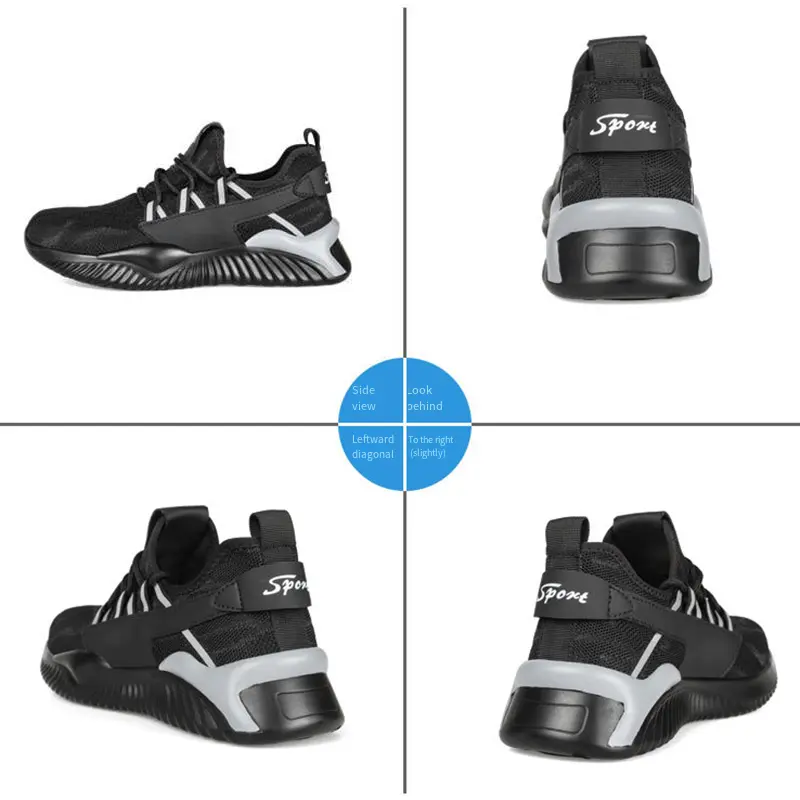 Protect Safty Shoes Men Comfortable Breathable Anti-smashing Puncture Anti Slip Abrasion Resistant Sole Steel Toe Work Shose