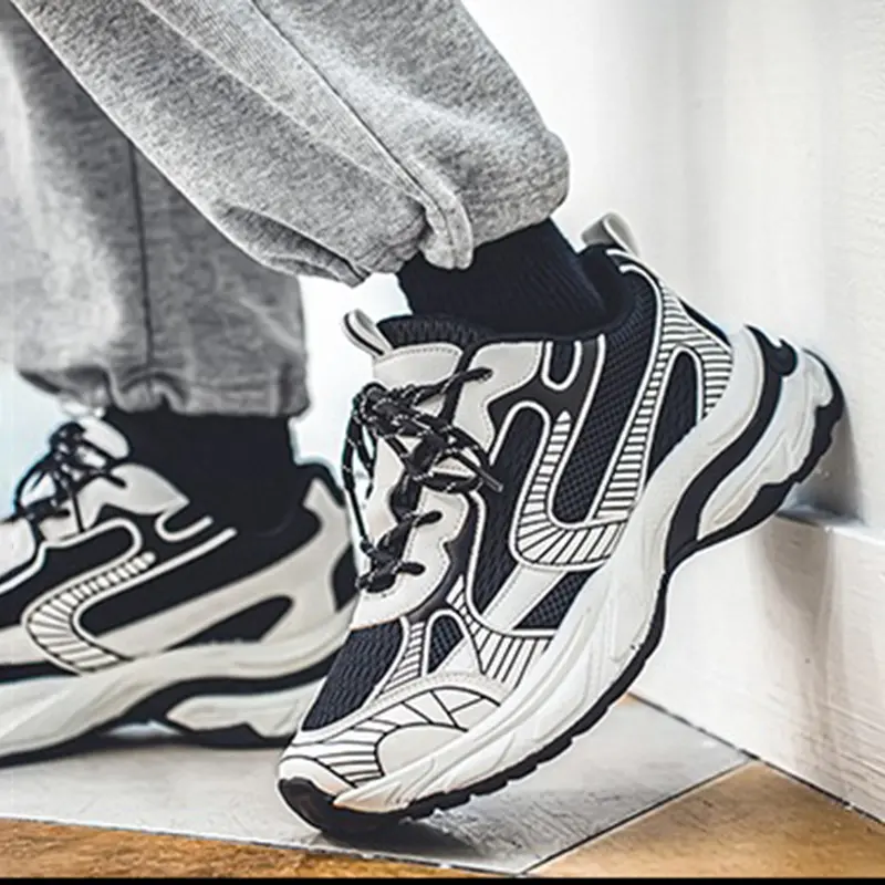2024 New Men Sneakers Mesh Breathable Outdoor Running Shoes Fashion Casual Shoes Lightweight Comfortable Male Sport Shoes