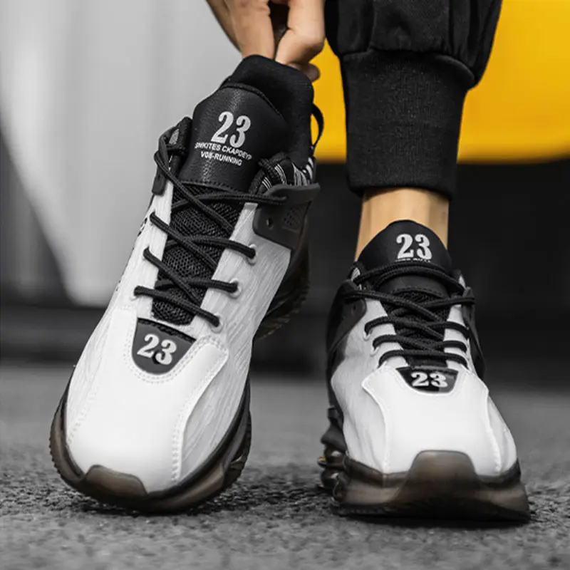 Summer men's sports shoes breathable casual shock-absorbing air cushion running shoes dad shoes thick sole