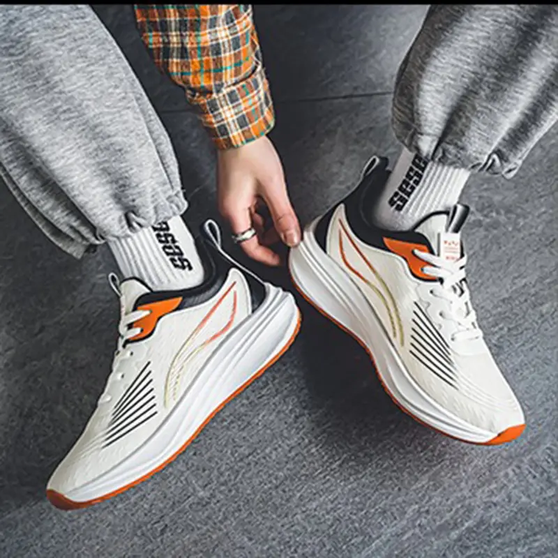 2024 New Summer Breathable Thin Mesh  Versatile Casual Sports Thick Bottom Shock Absorbent Anti slip Trendy Shoes