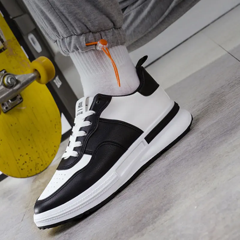 Oulylan New Casual Board Shoes Breathable Comfortable Thick Soled Men's Shoes Fashiona Student Travel Sports Running Shoes
