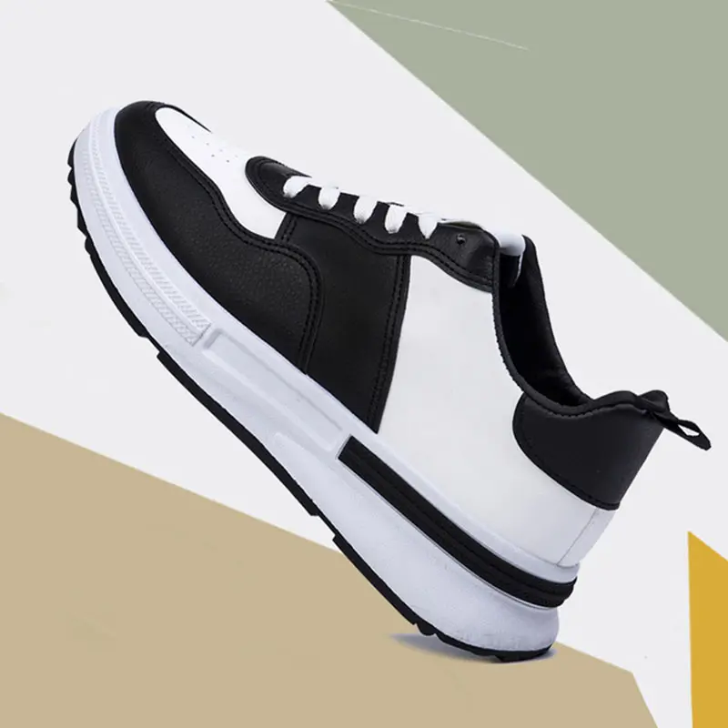 Oulylan New Casual Board Shoes Breathable Comfortable Thick Soled Men's Shoes Fashiona Student Travel Sports Running Shoes