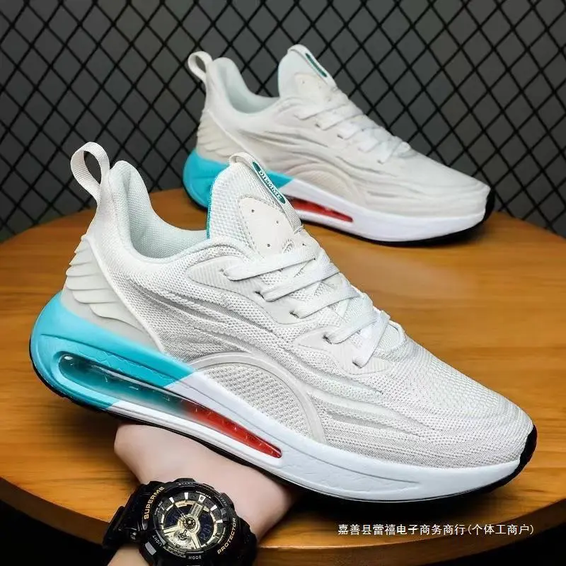 Mens Running Shoes Breathable Knit Sport Sneakers Cushion Casual Gym Athletic Trainers Outdoor Jogging Shoes