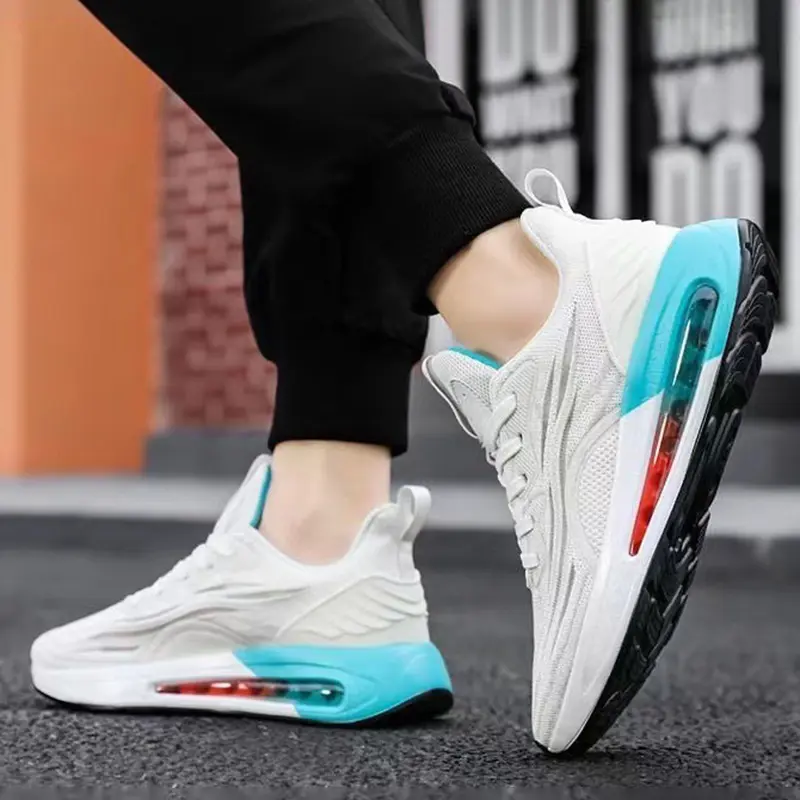 Mens Running Shoes Breathable Knit Sport Sneakers Cushion Casual Gym Athletic Trainers Outdoor Jogging Shoes