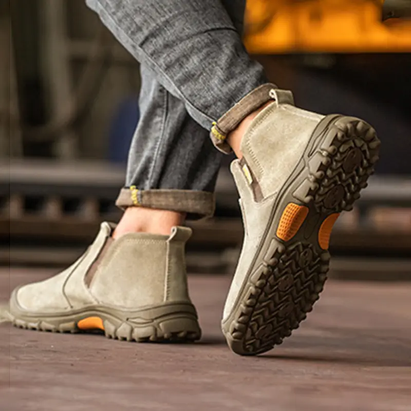Man Safety Boots High top Safety Shoes Men Steel Toe Work Shoes Men Anti-smash Indestructible Construction Boots Winter