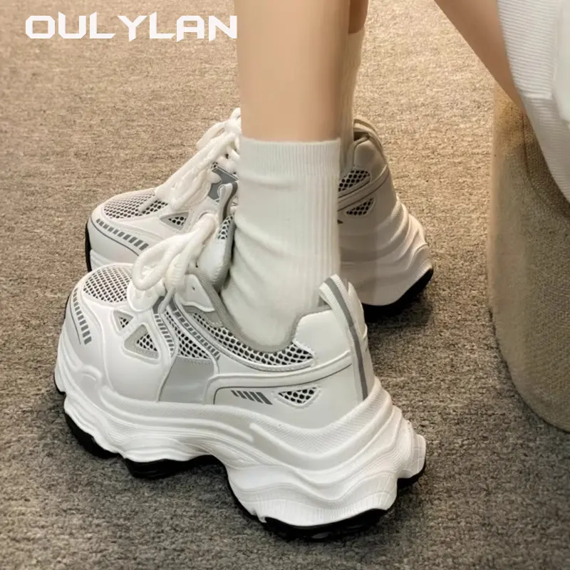 2024 Ladies Classic Luxary Women's Chunky Sneakers Thick Sole Shoes Female Sports Running Shoes Casual Fitness Vulcanize Shoes