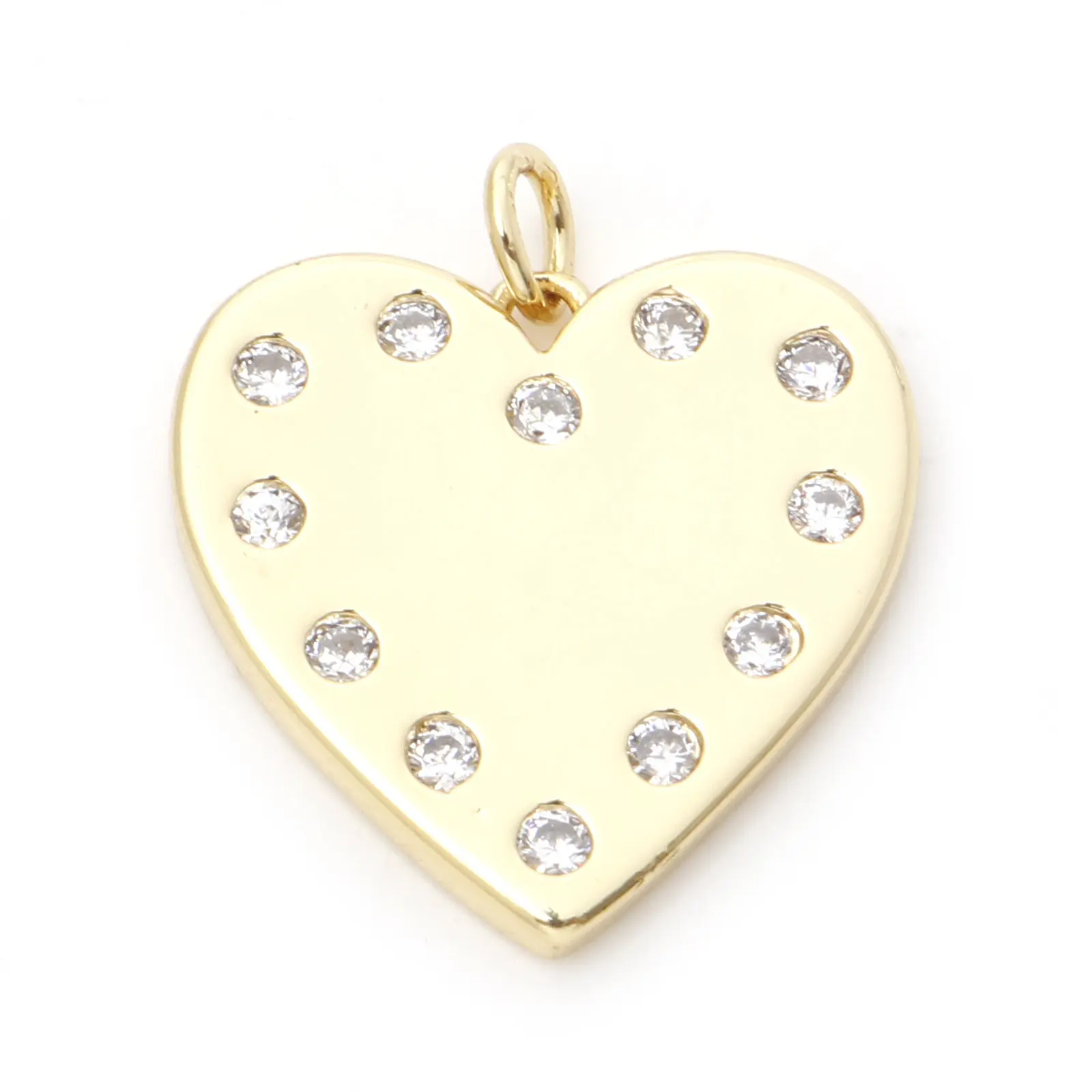 1 Piece Brass Valentine's Day Series Heart Charms For Jewelry Making 18K Real Gold Plated Love Pendant Necklace DIY Findings