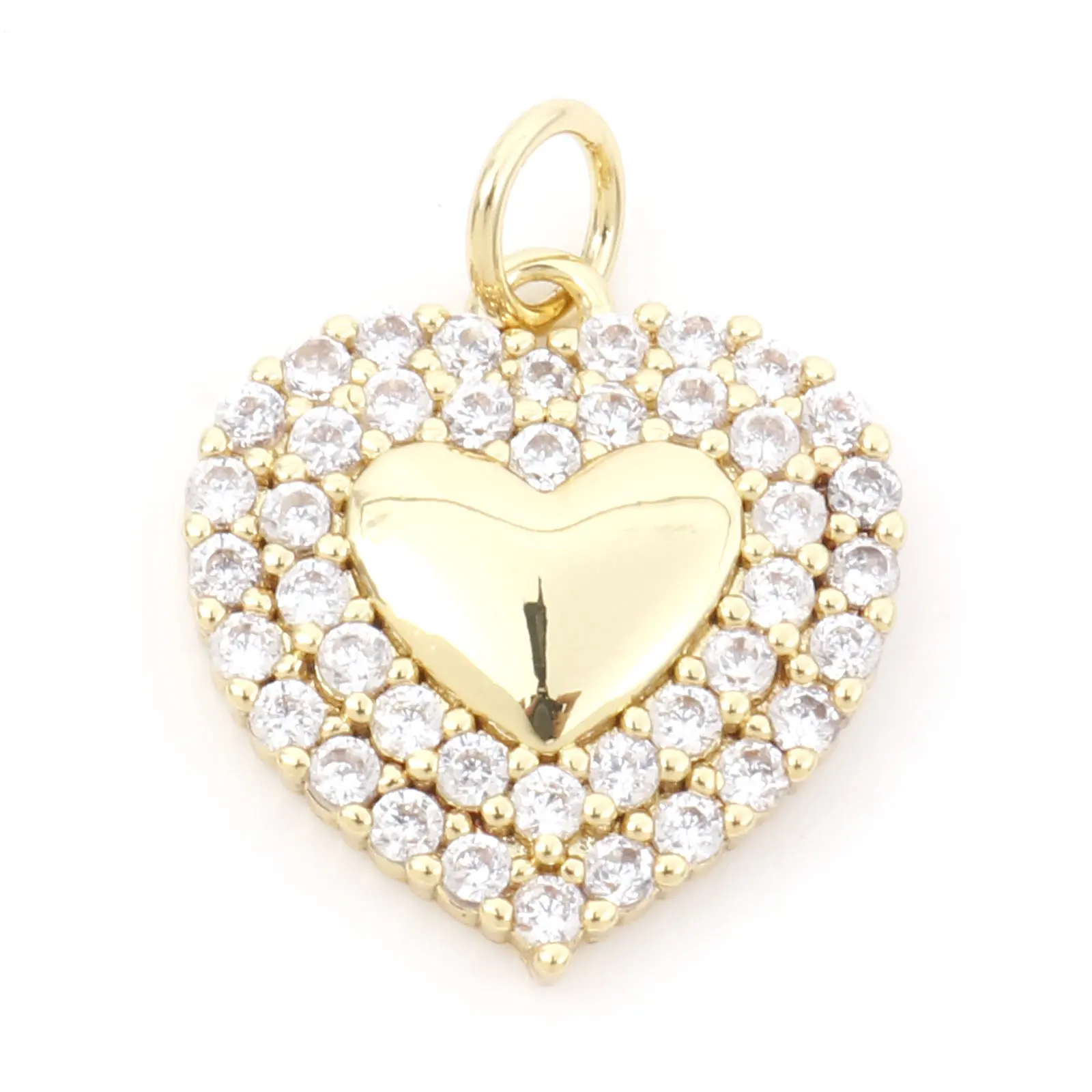 1 Piece Brass Valentine's Day Series Heart Charms For Jewelry Making 18K Real Gold Plated Love Pendant Necklace DIY Findings