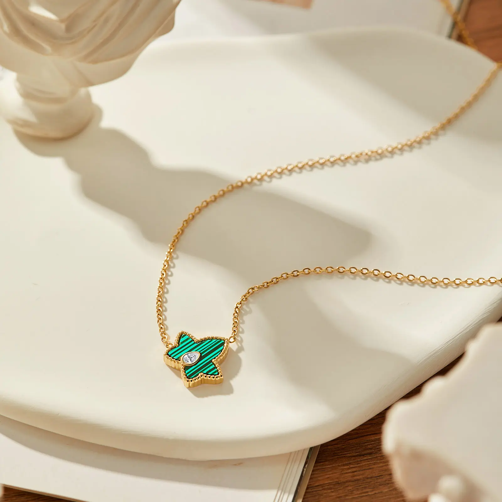 304 Stainless Steel Link Cable Chain Necklace Vintage Heart Bow Tie Round Square Pendant For Women 45cm(17 6/8") Long, 1 Piece
