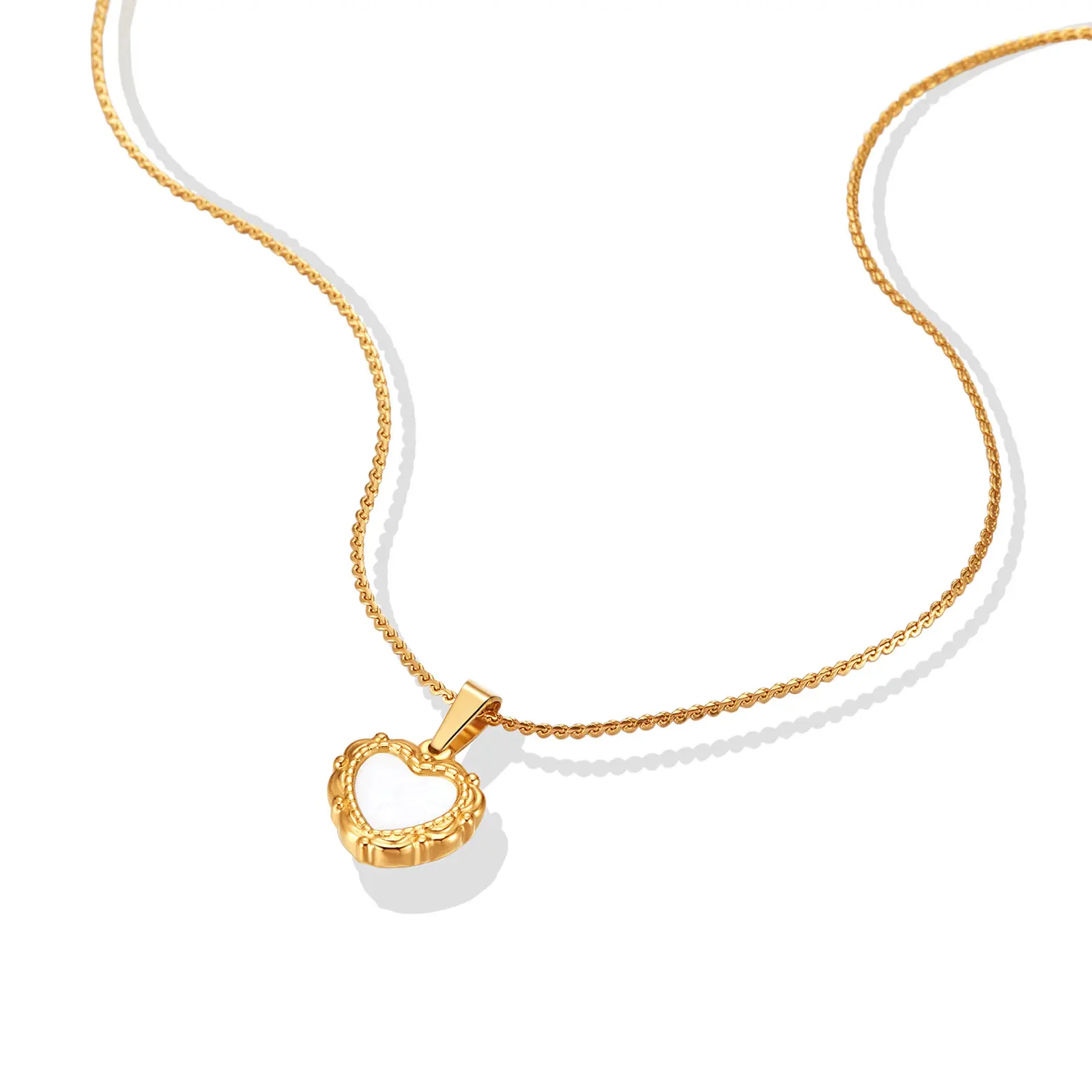 304 Stainless Steel Link Cable Chain Necklace Vintage Heart Bow Tie Round Square Pendant For Women 45cm(17 6/8") Long, 1 Piece