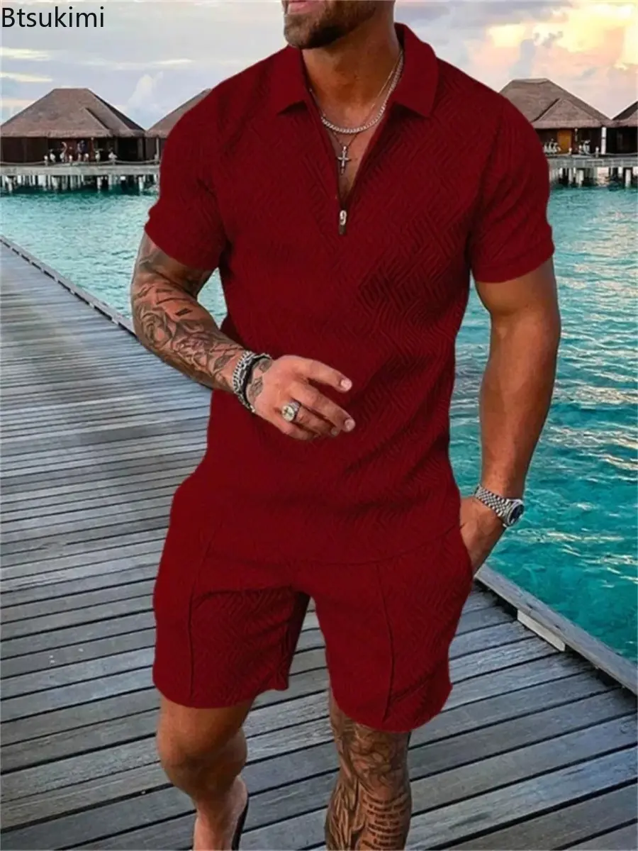 Summer Large Size Men's Clothing Fashion 3D Print Contrast Color Casual Two Piece Sets Men Streetwear Beach Vacation Shorts Suit