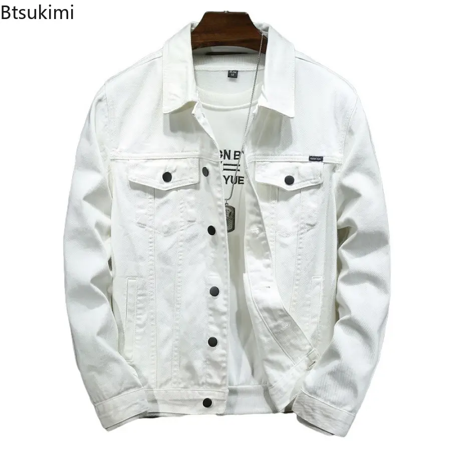 New 2025 Men's Cargo Denim Jacket Trend Streetwear Couple Cotton Casual Outerwear High Quality Versatile Cowboy Coats Oversized
