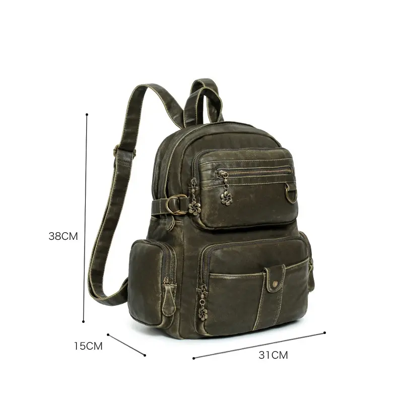 School Bag back to school Large Capacity Shoulder Bag Ladies New Black Vintage Backpack Fashion Ladies Backpack