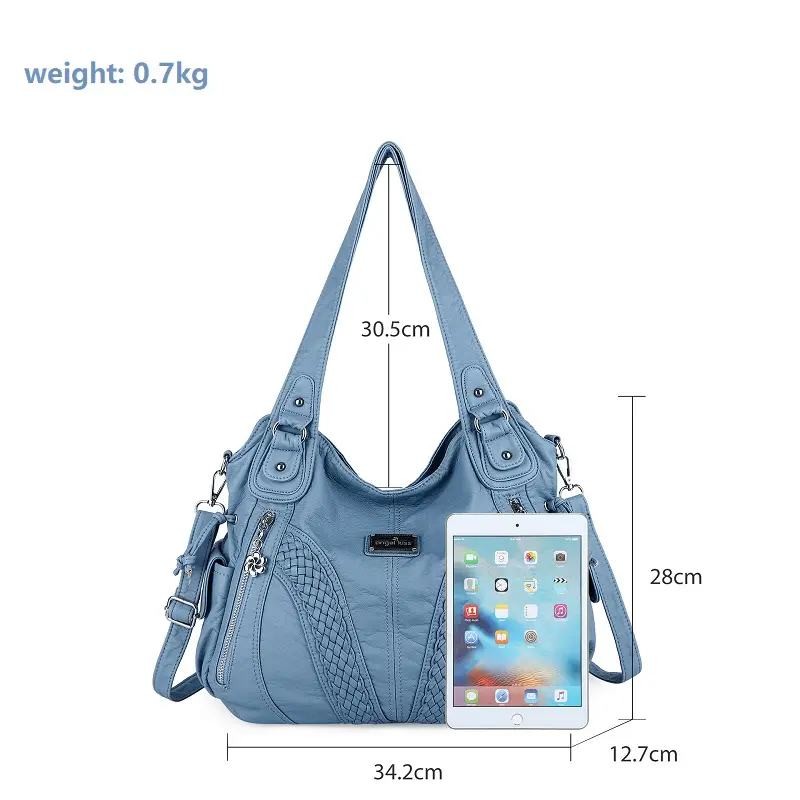  Women Handbags Satchel Top-handle Handbag 2023 PU Shoulder Bag Soft Dumpling Pack Multi-pockets Shoulder Purse Bags