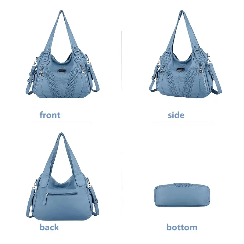  Women Handbags Satchel Top-handle Handbag 2023 PU Shoulder Bag Soft Dumpling Pack Multi-pockets Shoulder Purse Bags