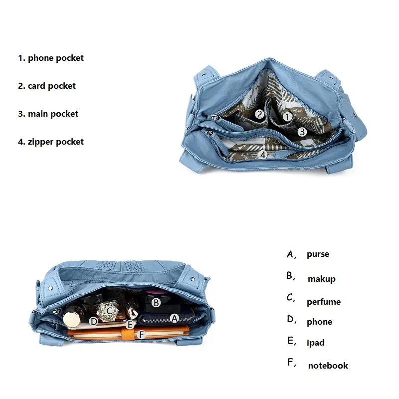  Women Handbags Satchel Top-handle Handbag 2023 PU Shoulder Bag Soft Dumpling Pack Multi-pockets Shoulder Purse Bags