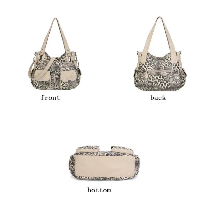  Women Shoulder Bag Leopard Handbags Pink Fashion Messenge Bags Large Crossbody Bag Capacity Purse Soft Tote Satchel