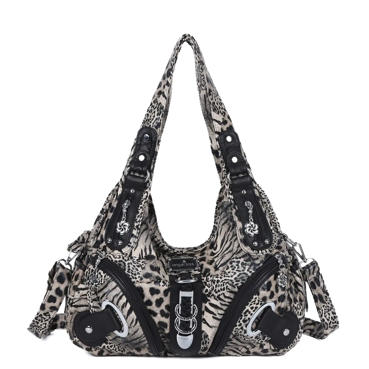 Women Handbags Leopard Bag Top-handle Handbag Fashion Satchel Dumpling Pack Shoulder Bag Tote Bag Hobos Large Purse