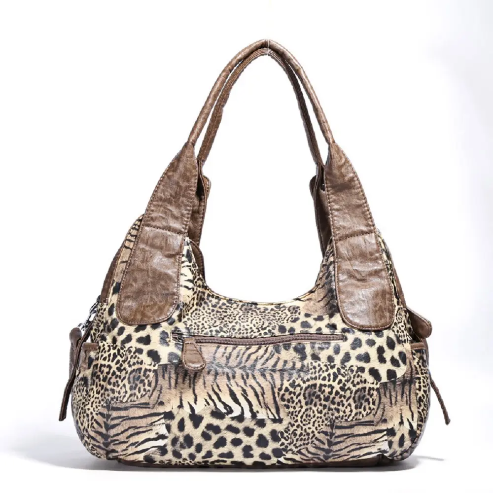Women Handbags Leopard Bag Top-handle Handbag Fashion Satchel Dumpling Pack Shoulder Bag Tote Bag Hobos Large Purse