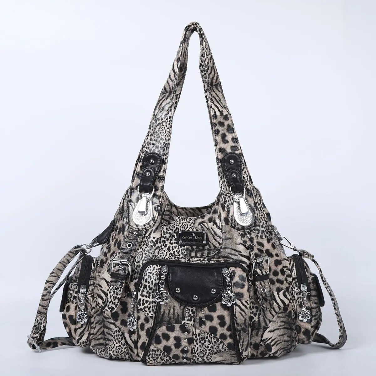  Women Fashion Handbags Large Shoulder Bags PU Leopard Handbag Satchel Big-capacity Shoulder Bag Phane Purse bolsa