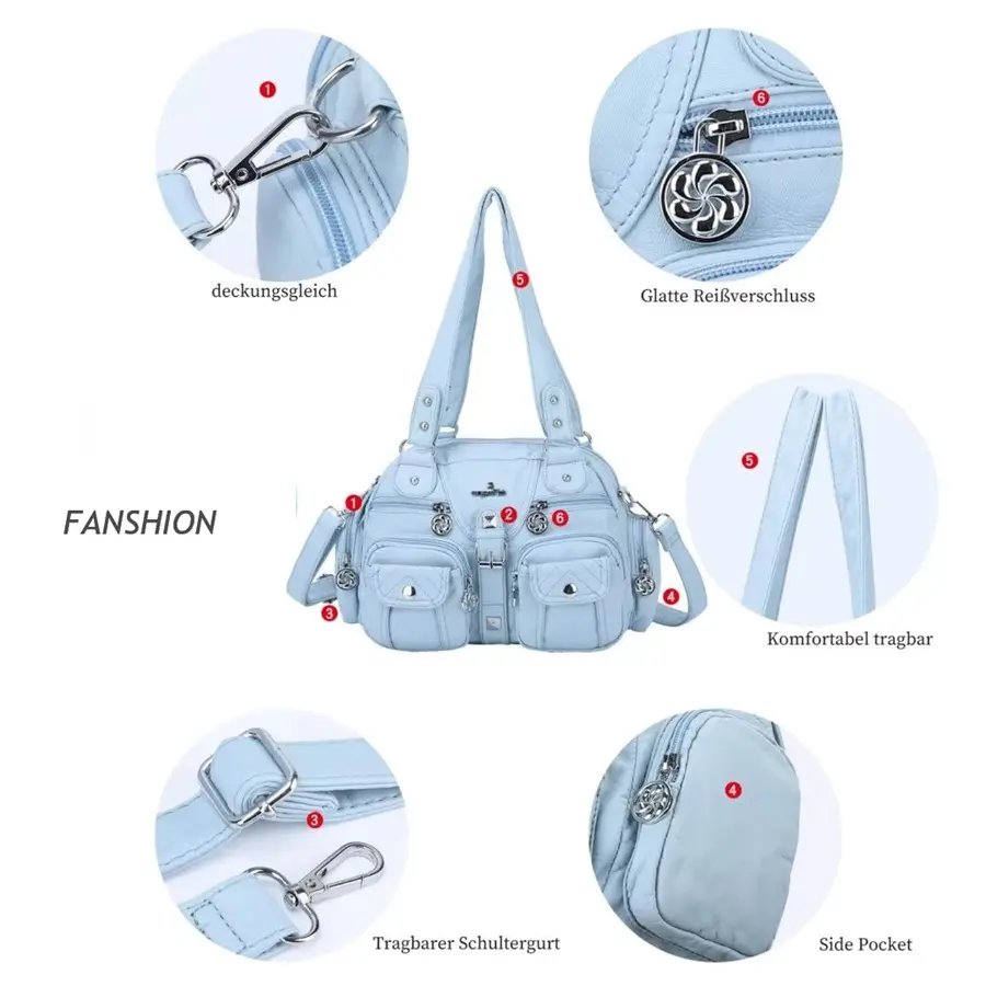 Women Handbags Satchel Top-handle Handbag PU Shoulder Bag Dumpling Pack Give Gifts Shoulder Bags Phone Money Pack