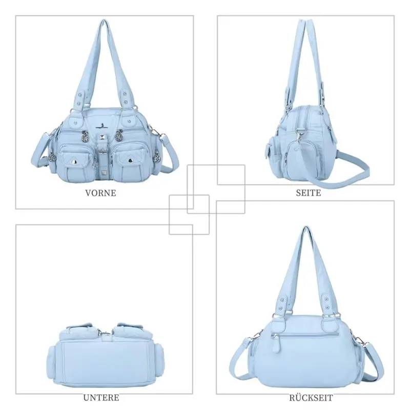 Women Handbags Satchel Top-handle Rose Handbag PU Shoulder Bag Dumpling Pack Give Gifts Shoulder Bags Phone Money Pack