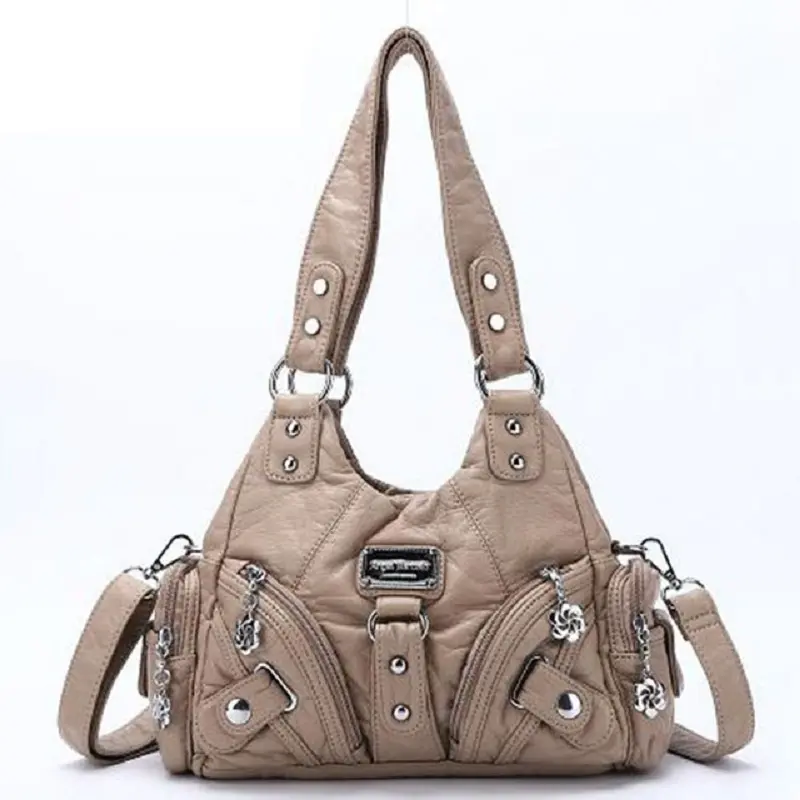  Women Handbags Soft Tote Bag Small Top-handle Fashion Satchel Multi-Pockets Crossbody Shoulder Bag Hobos Phone Pack
