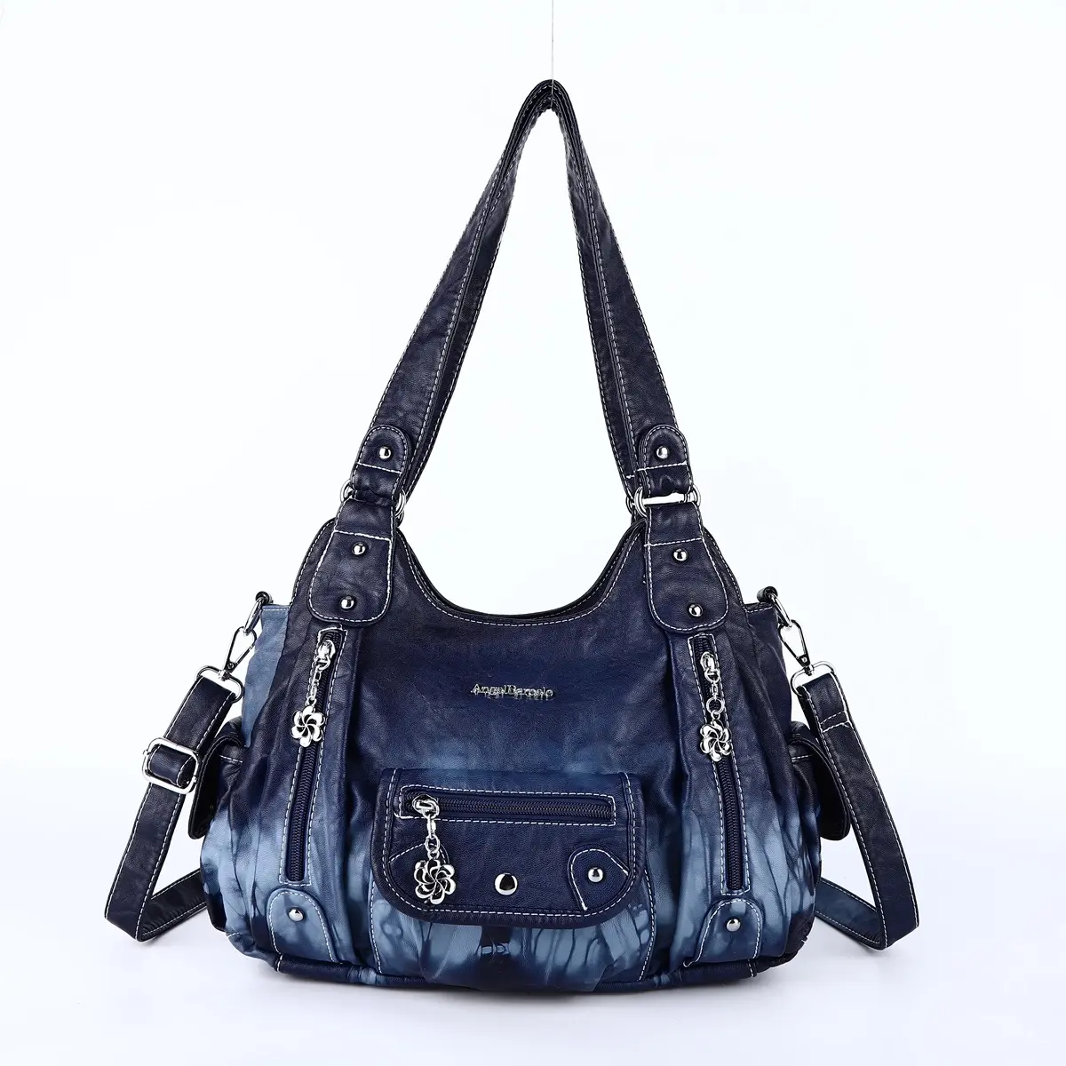Angel Bag Women Handbags Satchel Top-handle Soft PU Shoulder Bag Fashion Dumpling Pack Multi-pockets Shoulder Bags Wellet