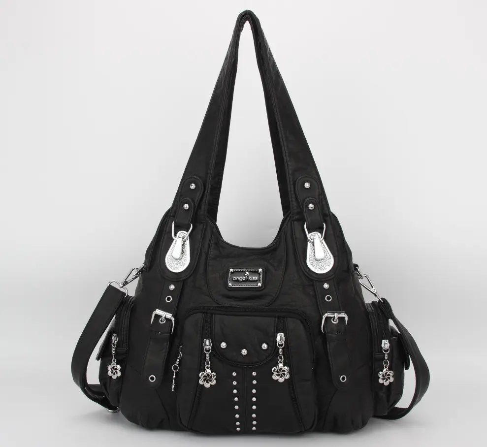 Angelkiss Bag Women Fashion Handbags Women Shoulder Bags PU Leather Handbag Female Satchel Big Shoulder Purse Bag bolsa feminina