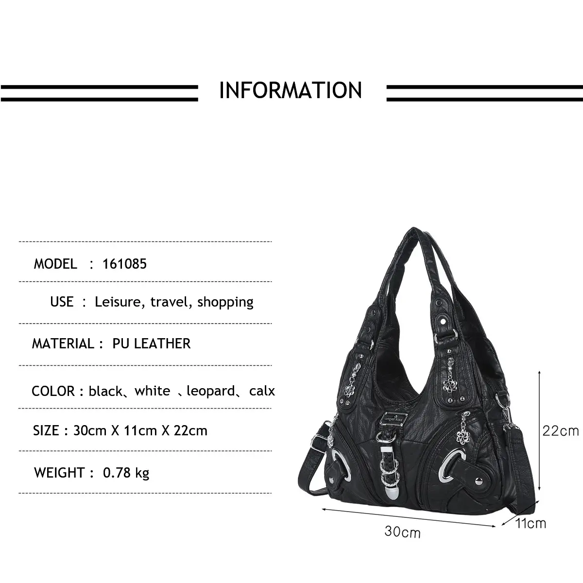 Angel kiss Women Handbags Fashion Large Shoulder Bag Top-handle Handbag Satchel Dumpling Shoulder Bag Tote Hobos Large Purse