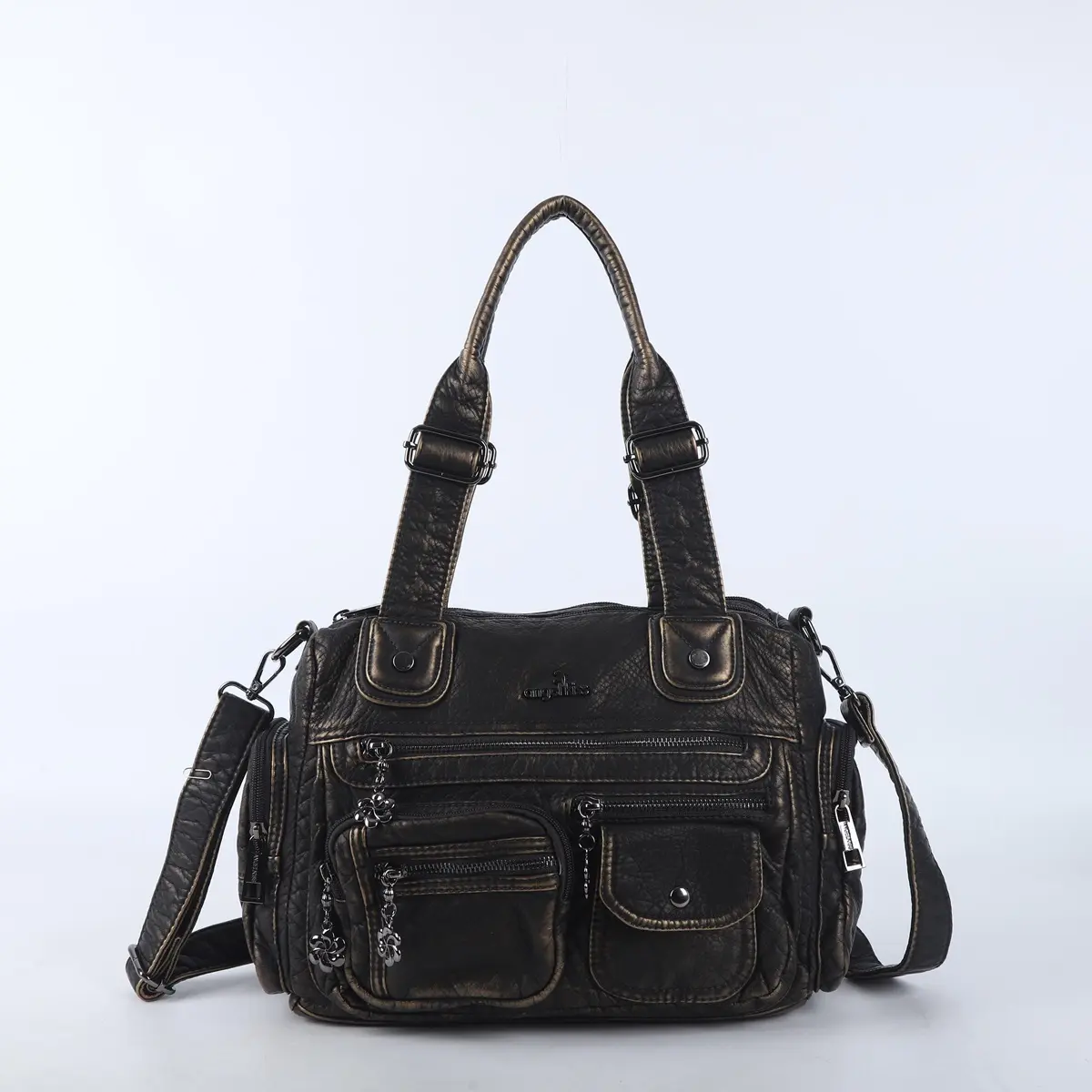  Women Handbags Satchel Top-handle Handbag Fashion PU Shoulder Bag Dumpling Pack Multi-pockets Shoulder Bags Tote Bag