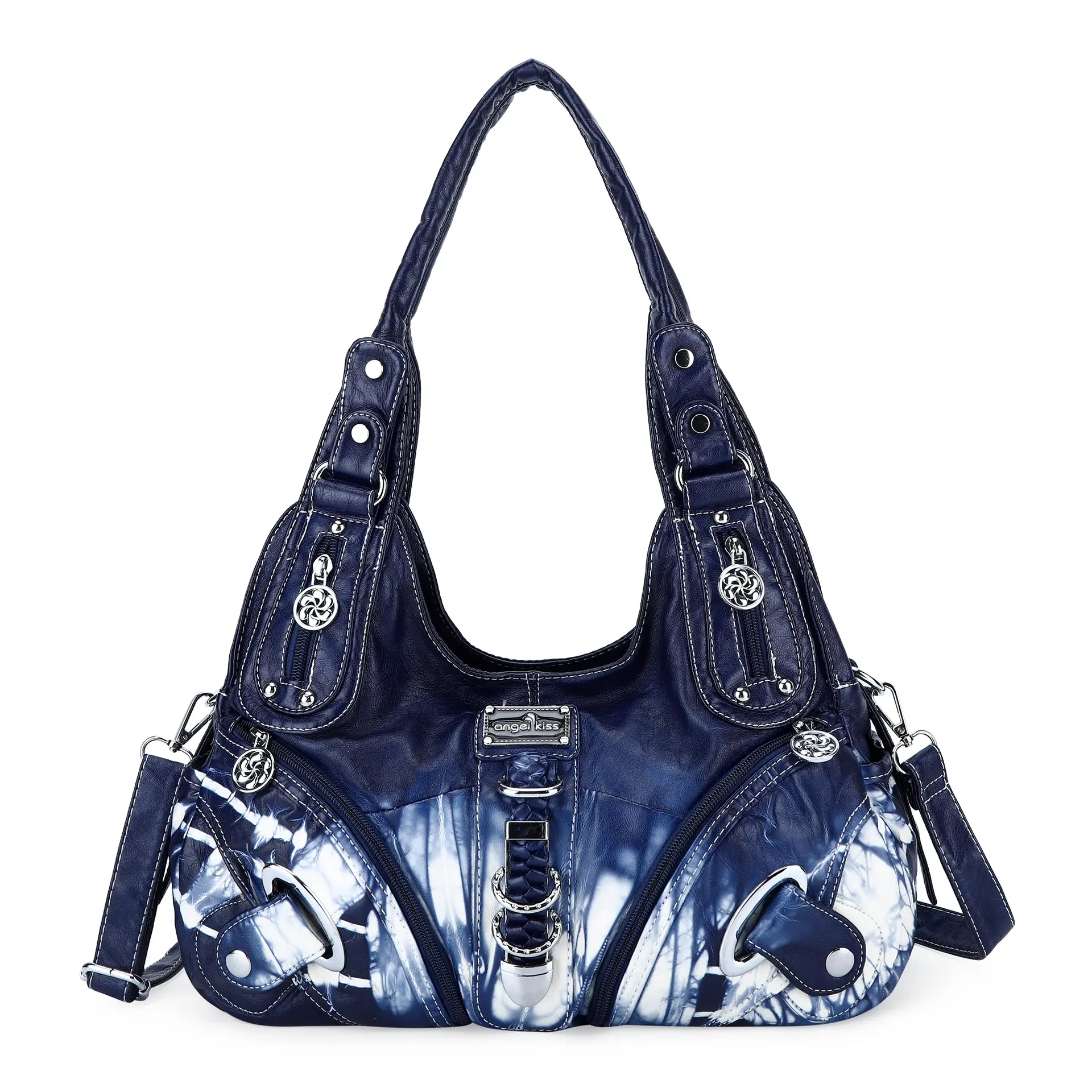 Angelkiss Women Bag Top-handle Handbag Fashion Tie-dye Satchel Dumpling Pack Shoulder Bag Tote Bag