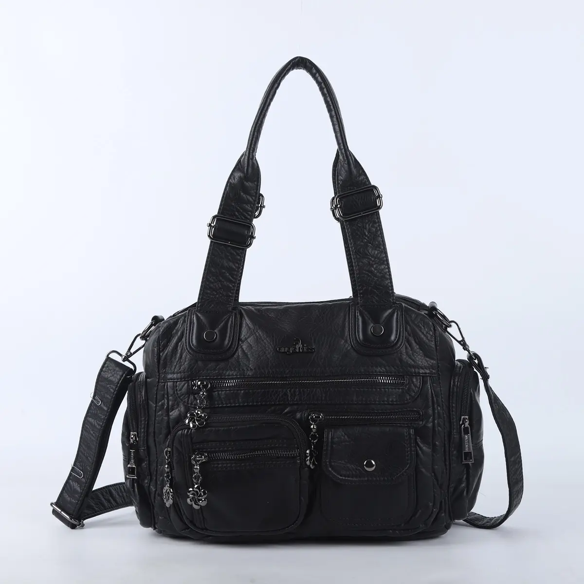  Women Handbags Satchel Top-handle Handbag Fashion PU Shoulder Bag Dumpling Pack Multi-pockets Shoulder Bags Tote Bag