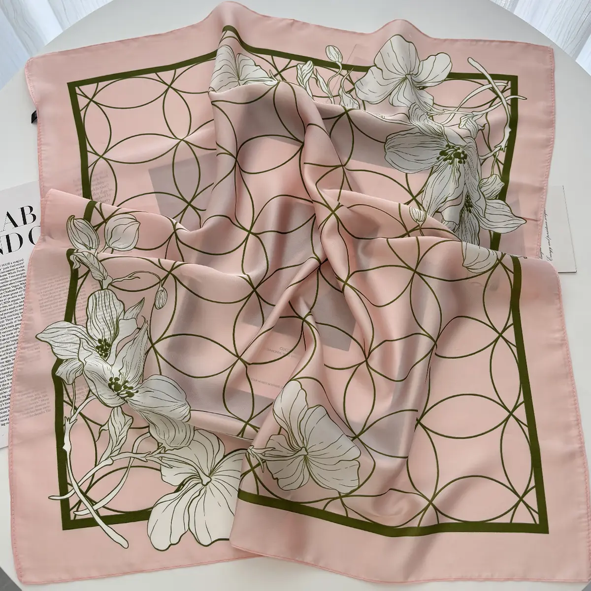 70cm Scarf Soft Satin Women Summer Shawls And Wrap Hijab Scarves Femme Pashmina Echarpe Designer Beach Stole Bandana