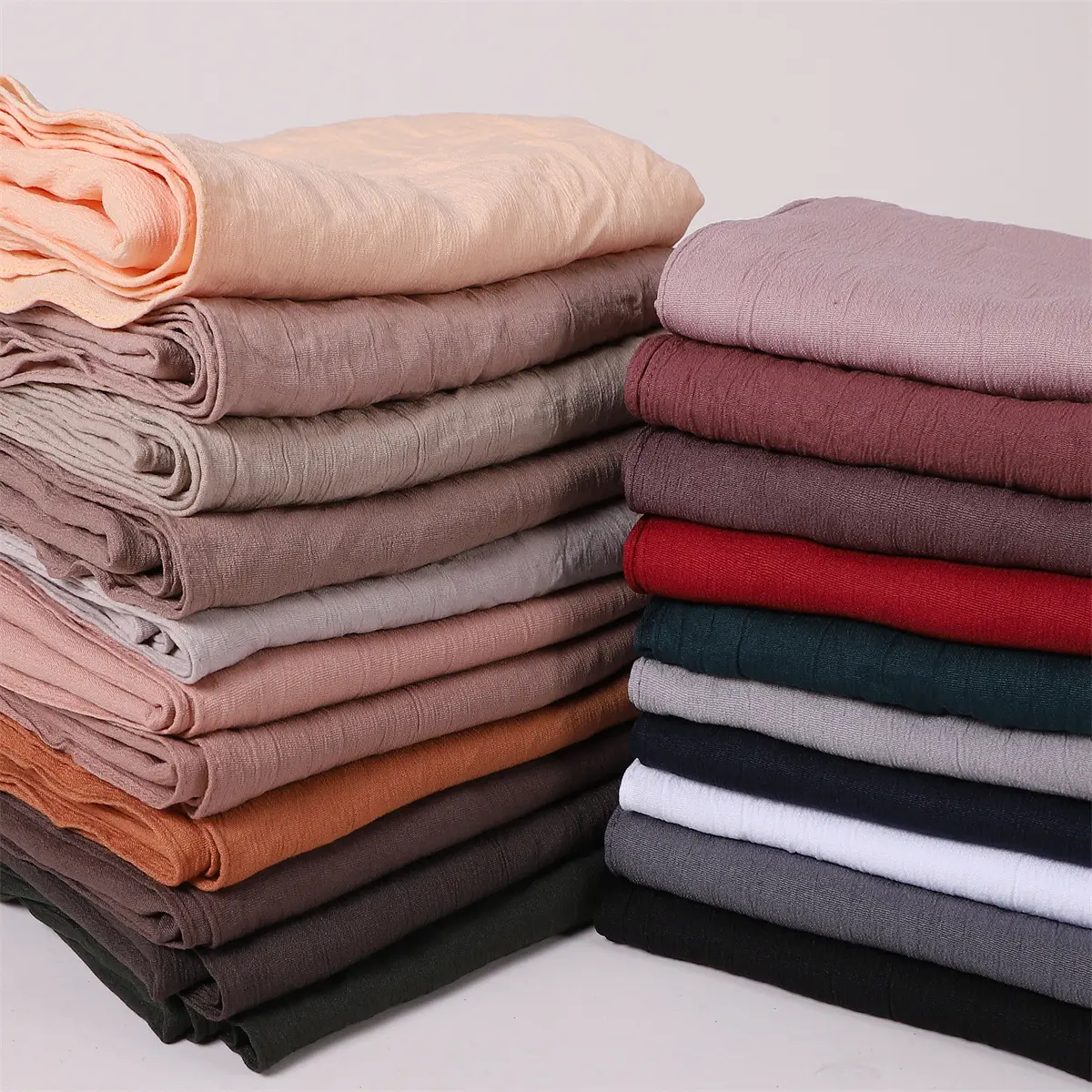 Ramadan Plain Solid Cotton Hijab Scarf Women Multicolored Muslim Headscarf Wraps Shawls Femme Musulman Headband Islamic Turban