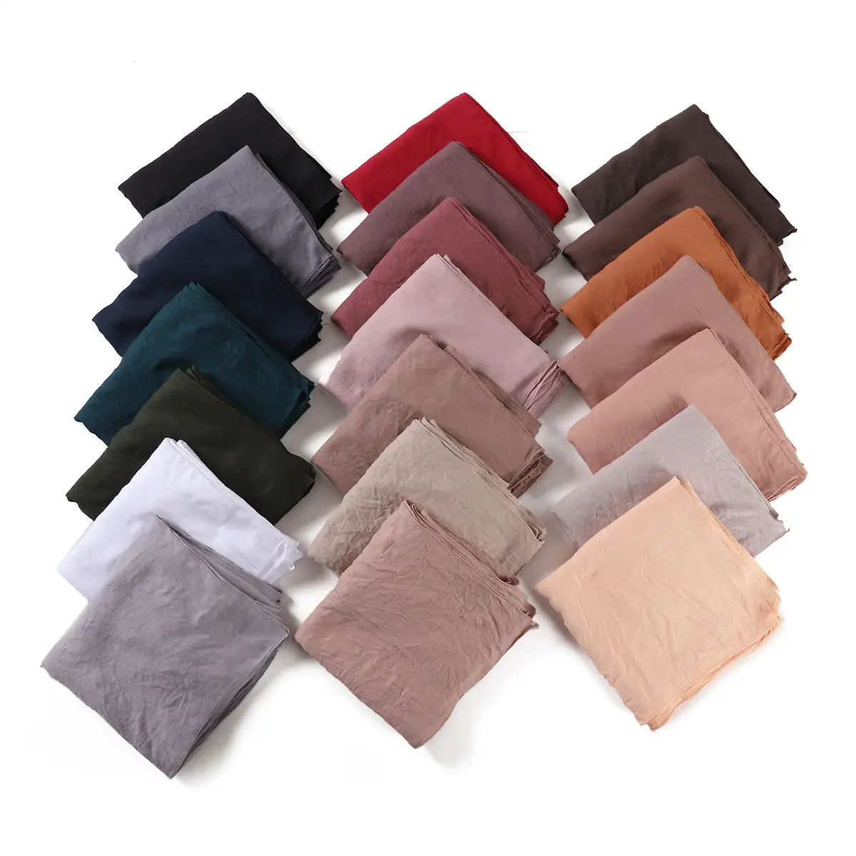Ramadan Plain Solid Cotton Hijab Scarf Women Multicolored Muslim Headscarf Wraps Shawls Femme Musulman Headband Islamic Turban